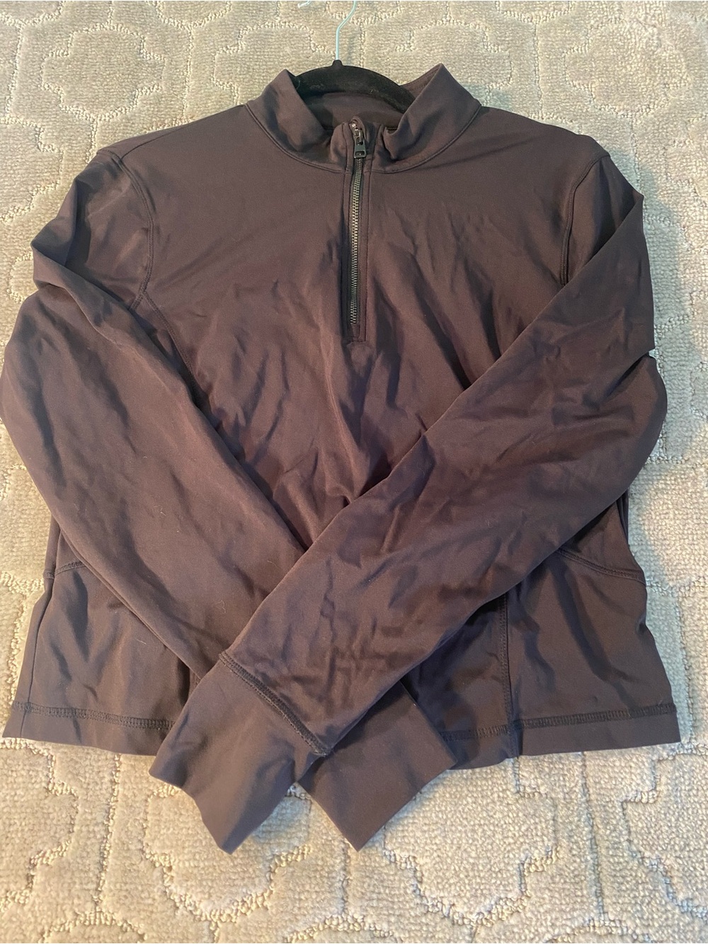 Avia Women's Black Long Sleeve 1/4 Zip Athletic Jacket Size L (12-14)